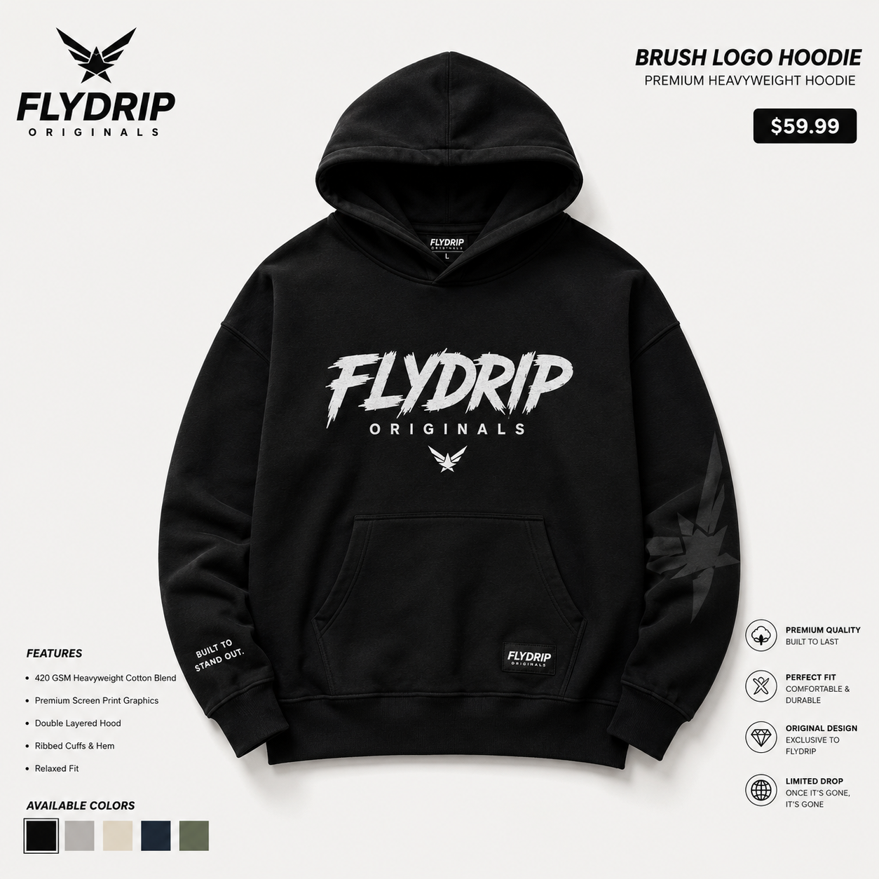 Brush Logo Hoodie