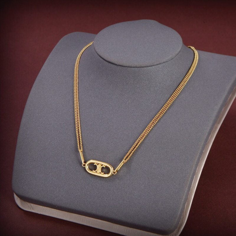 Gold Logo Chain Necklace