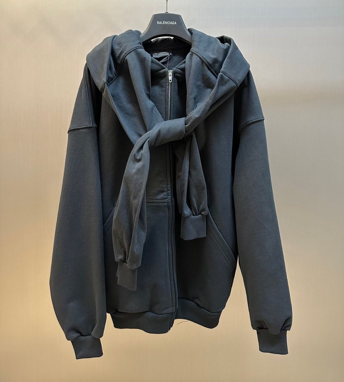 Grey Tech Knot Hoodie