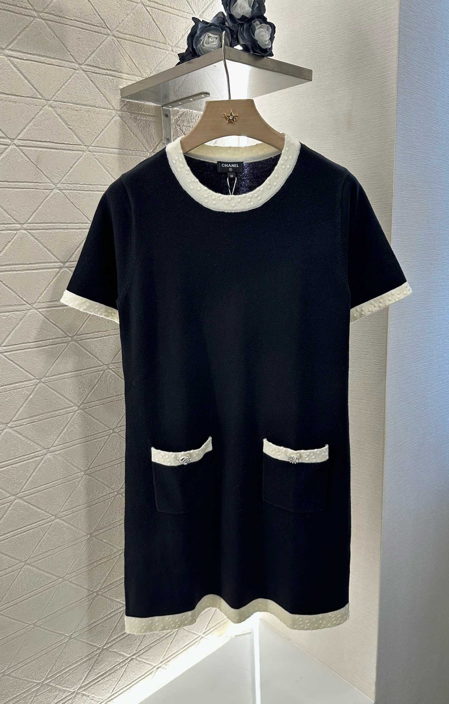 Knit Pocket Mini Dress