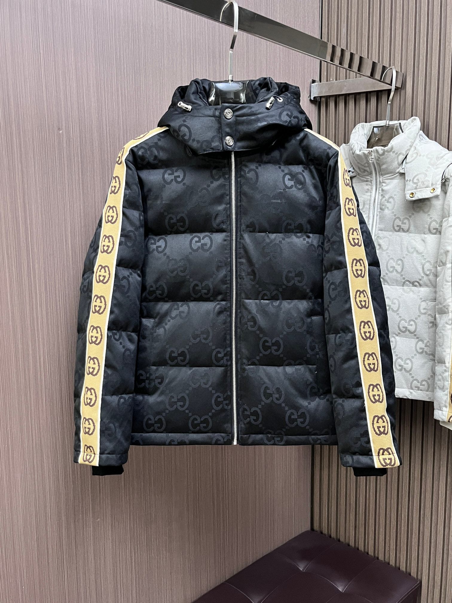 Monogram Down Hood Jacket