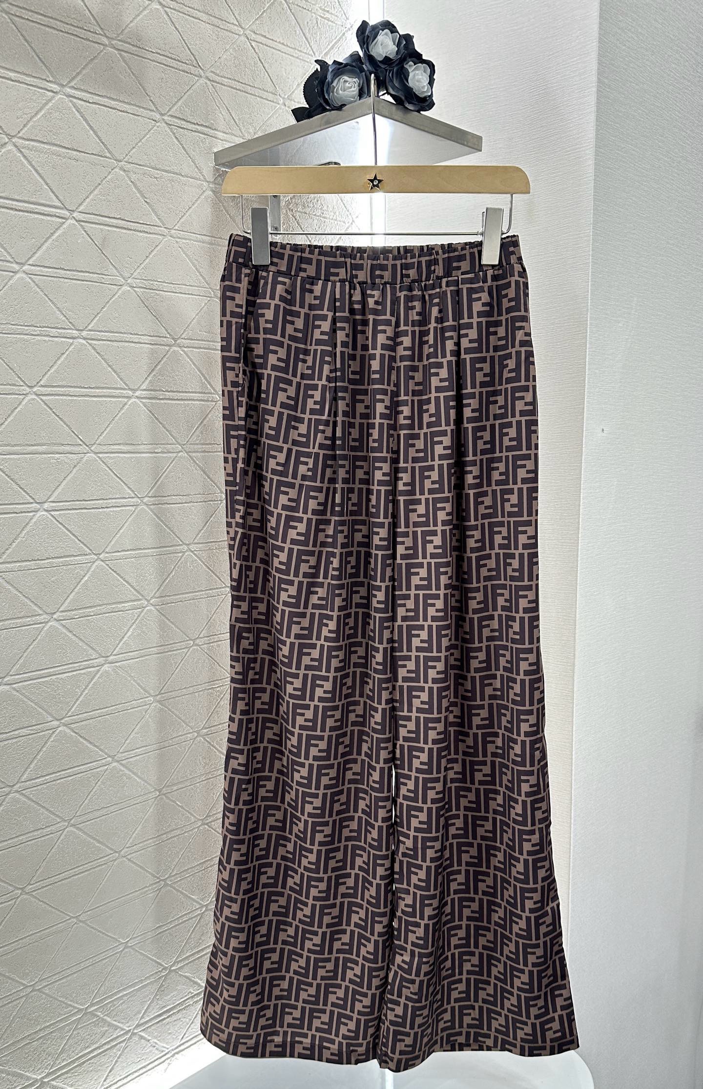 Monogram Wide-Leg Pant