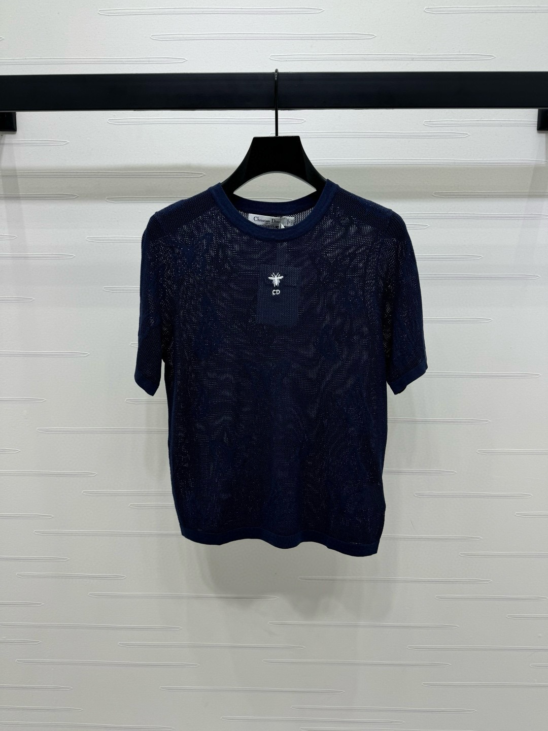 Navy Triangle Knit Tee
