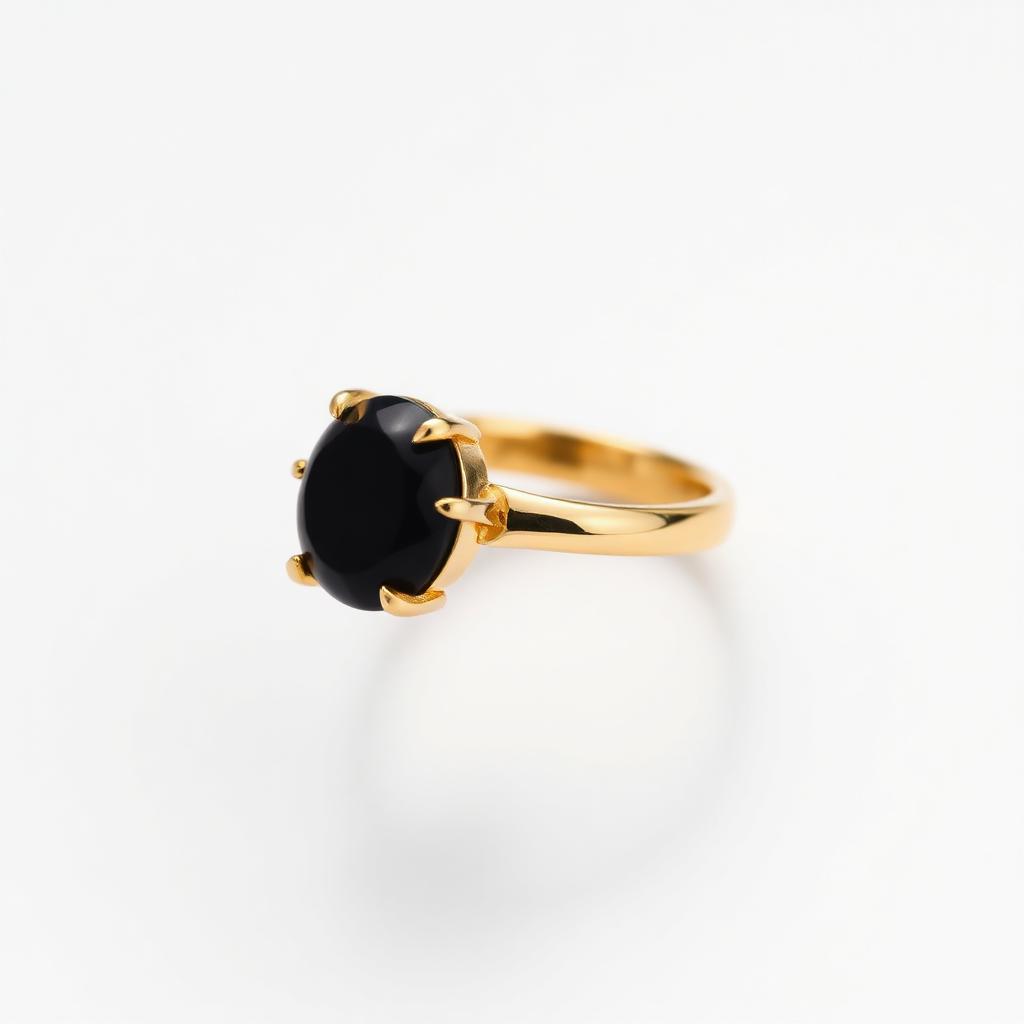 Onyx Cabochon Ring