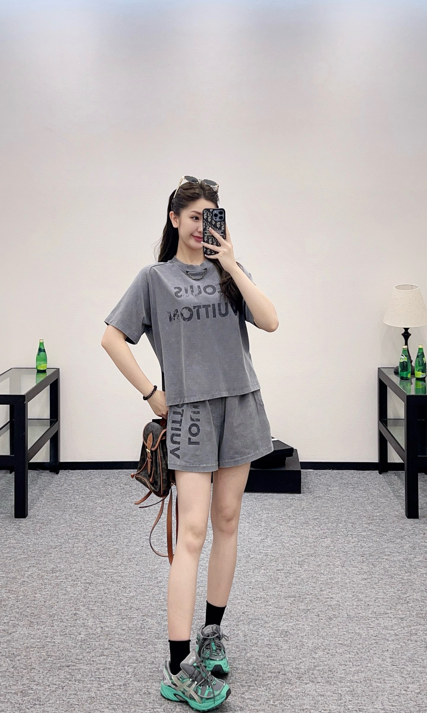 Street Grey Tee & Skirt Set